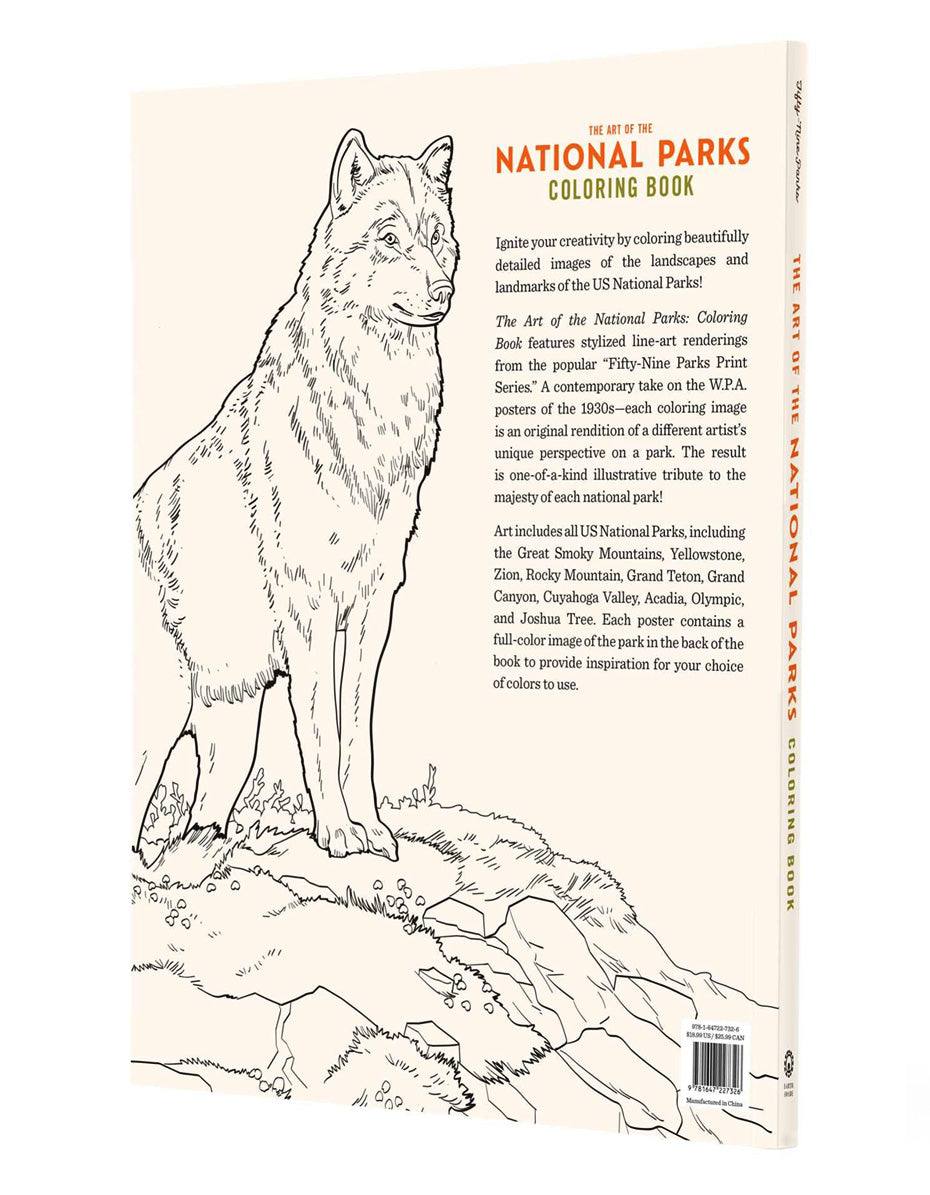 Art of the National Parks Coloring Book by Fifty-Nine Parks