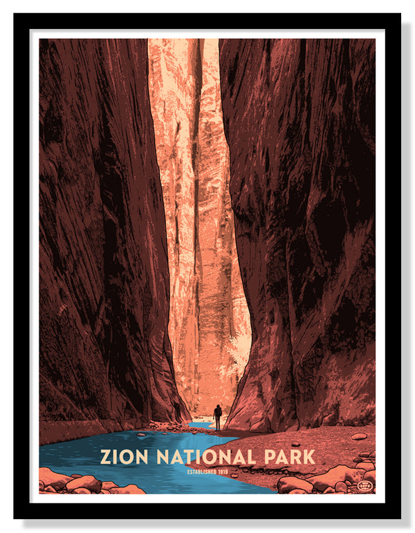 Zion National Park Poster (The Narrows)